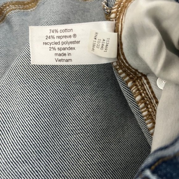 NWOT Lane Bryant High Rise Skinny Curvy Fit Distressed Jeans Size 22 Dark Wash - Picture 11 of 11